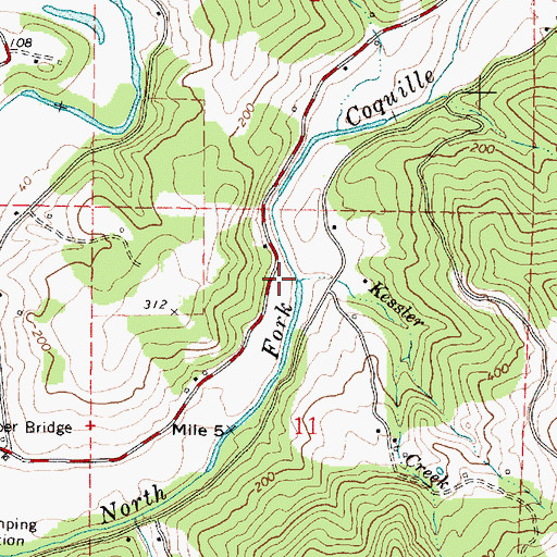 Topographic Map of Kessler Creek, OR