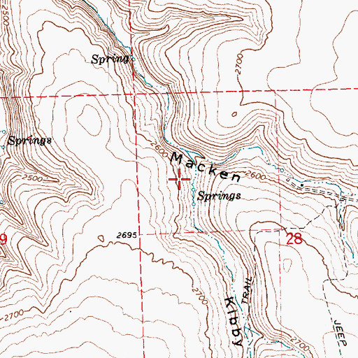 Topographic Map of Kibby Canyon, OR