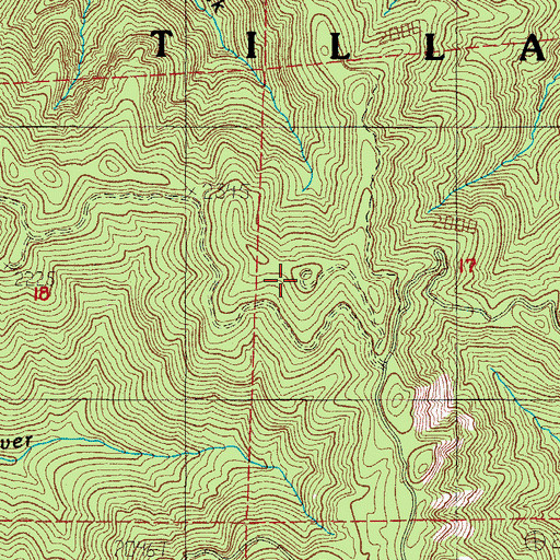 Topographic Map of Kilchis Lookout, OR