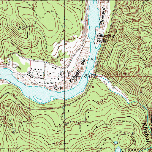 Topographic Map of Kimball Creek, OR