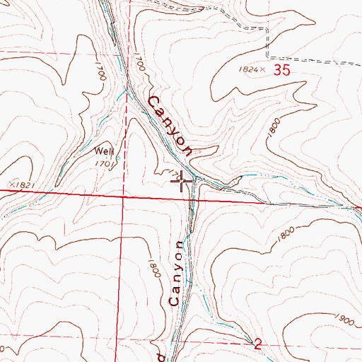 Topographic Map of Kincaid Canyon, OR