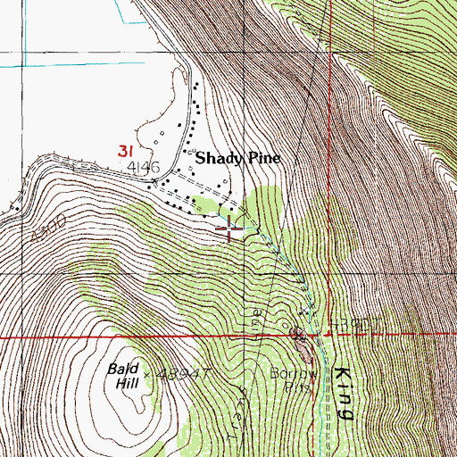 Topographic Map of King Cabin Canyon, OR