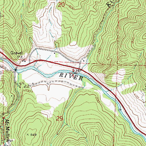 Topographic Map of King Creek, OR