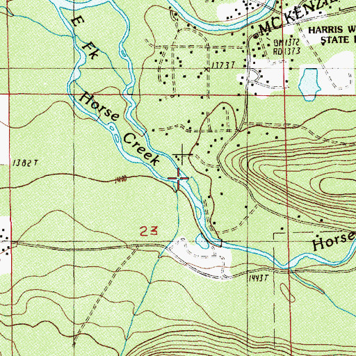 Topographic Map of King Creek, OR