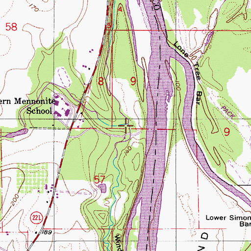 Topographic Map of King Creek, OR