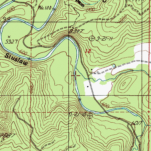 Topographic Map of King Ranch, OR