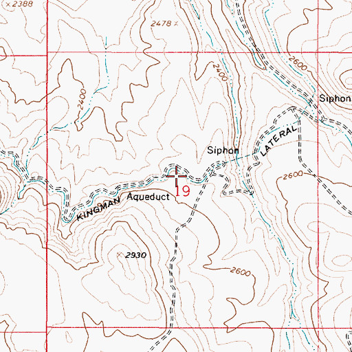 Topographic Map of Kingman Lateral, OR