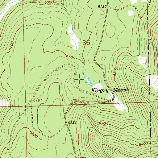 Topographic Map of Kingry Marsh, OR