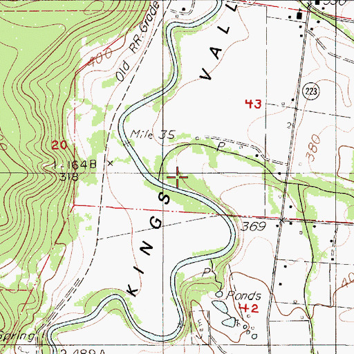 Topographic Map of Kings Valley, OR