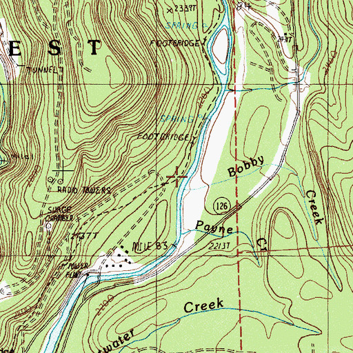 Topographic Map of Kink Creek, OR