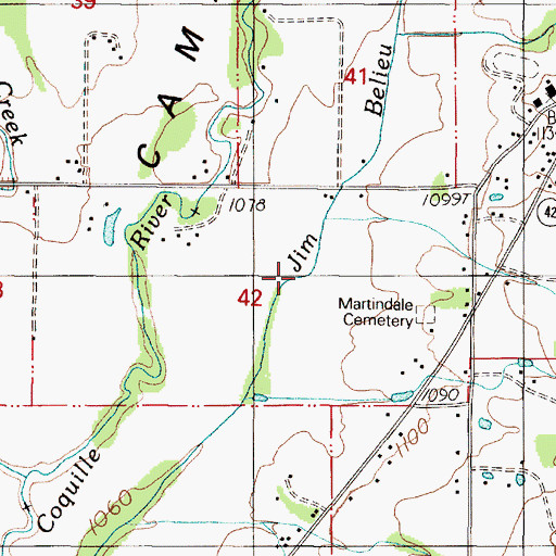 Topographic Map of Kirkendall Branch, OR