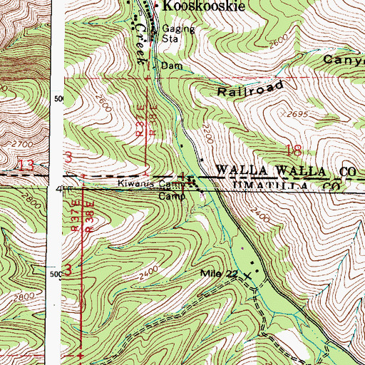 Topographic Map of Kiwanis Camp, OR