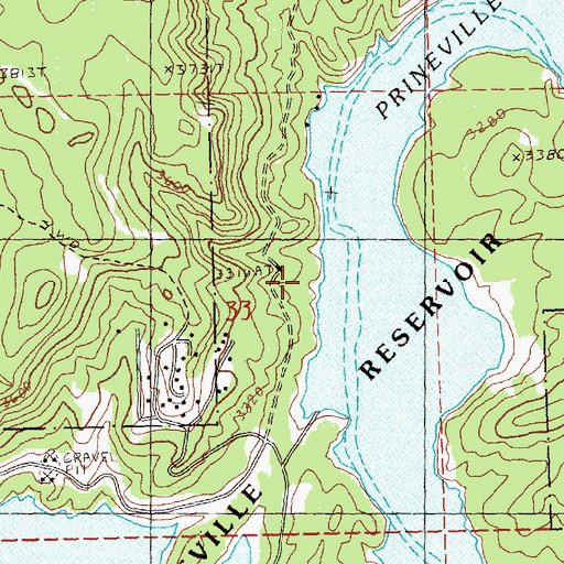 Topographic Map of Klaus Ranch, OR