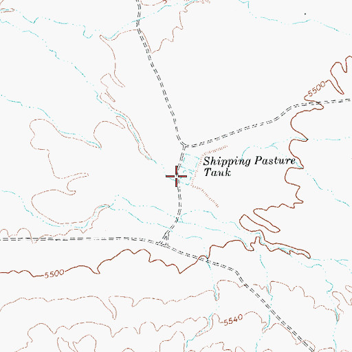 Topographic Map of Shipping Pasture Tank, AZ