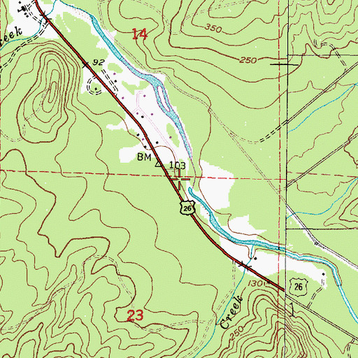 Topographic Map of Klootchie Creek, OR