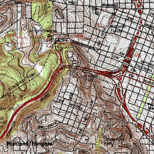 Topographic Map of Frank L Knight City Park, OR