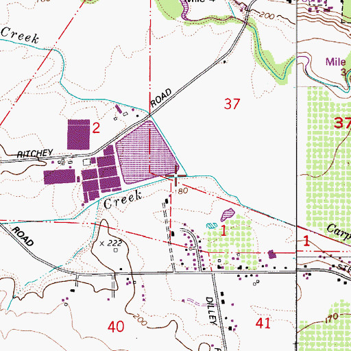 Topographic Map of Knighten Creek, OR