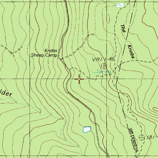 Topographic Map of Knobs Sheep Camp, OR