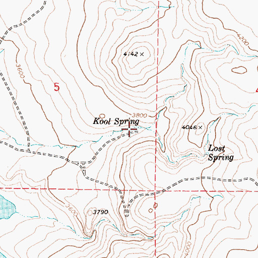 Topographic Map of Kool Spring, OR