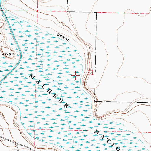 Topographic Map of Krumbo Canal, OR