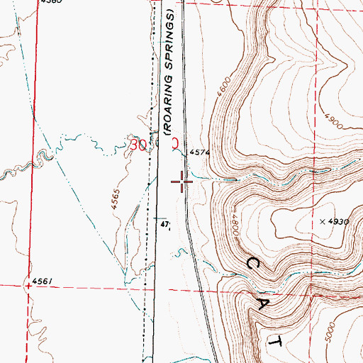 Topographic Map of Kueny Canyon, OR