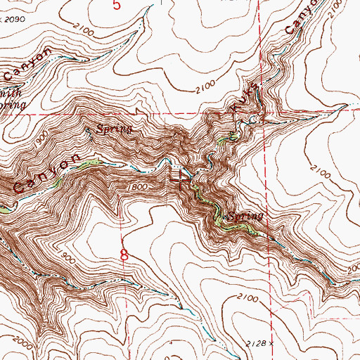 Topographic Map of Kuks Canyon, OR