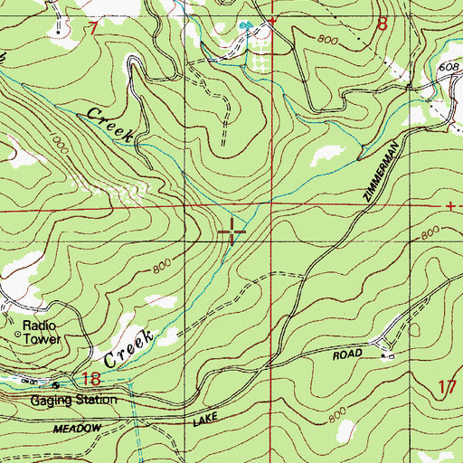 Topographic Map of Kutch Creek, OR
