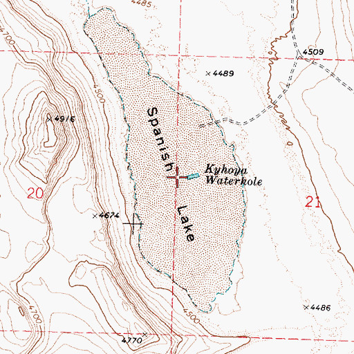 Topographic Map of Kyhoya Waterhole, OR