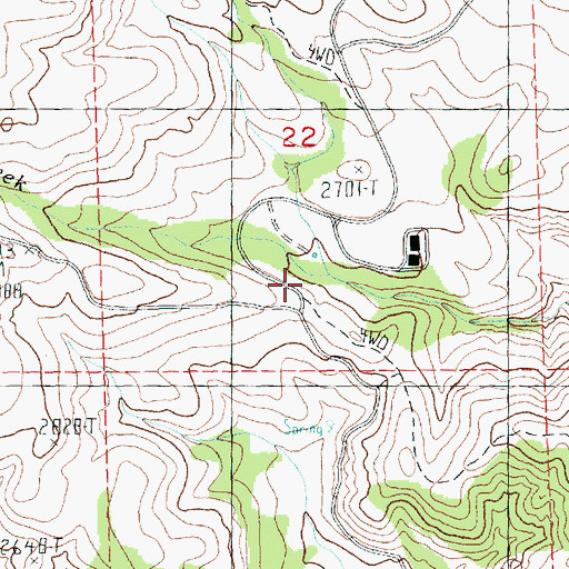 Topographic Map of Lace Camp, OR