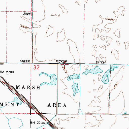 Topographic Map of Ladd Creek Pickup Ditch, OR