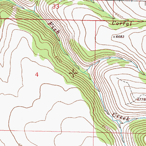 Topographic Map of Lake Creek, OR
