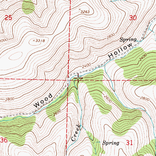 Topographic Map of Lake Creek, OR