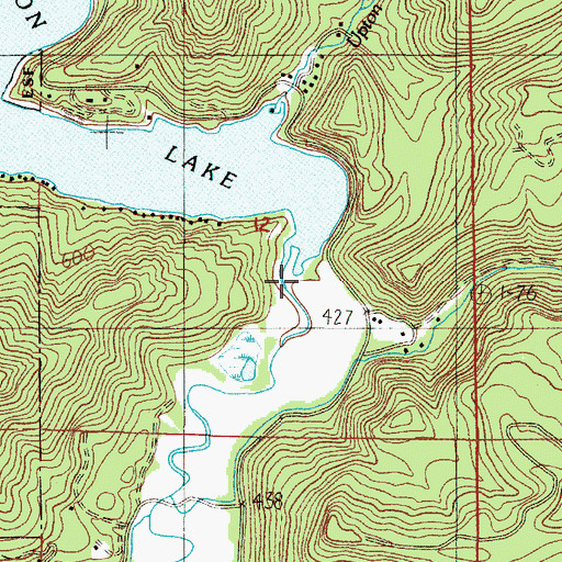 Topographic Map of Lake Creek, OR