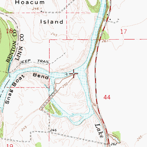 Topographic Map of Lake Creek, OR