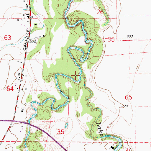 Topographic Map of Lake Creek, OR