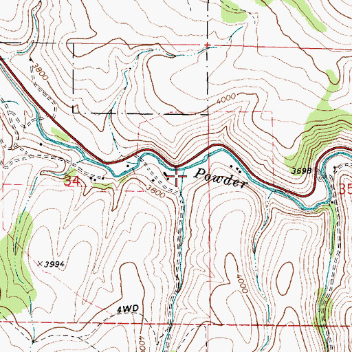 Topographic Map of Lake Creek, OR