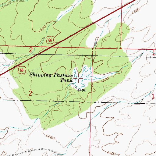 Topographic Map of Shipping Pasture Tank, AZ