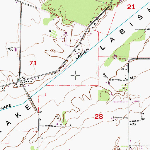 Topographic Map of Lake Labish, OR