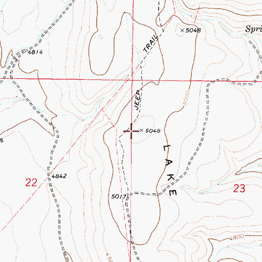 Topographic Map of Lake Ridge, OR