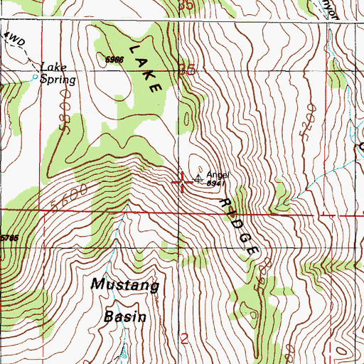 Topographic Map of Lake Ridge, OR