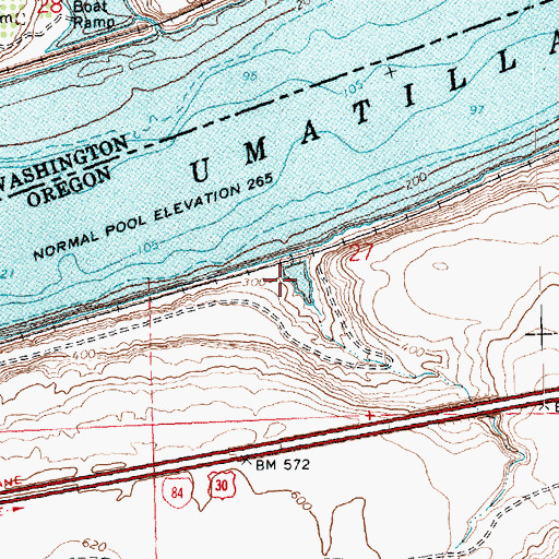 Topographic Map of Lang Canyon, OR