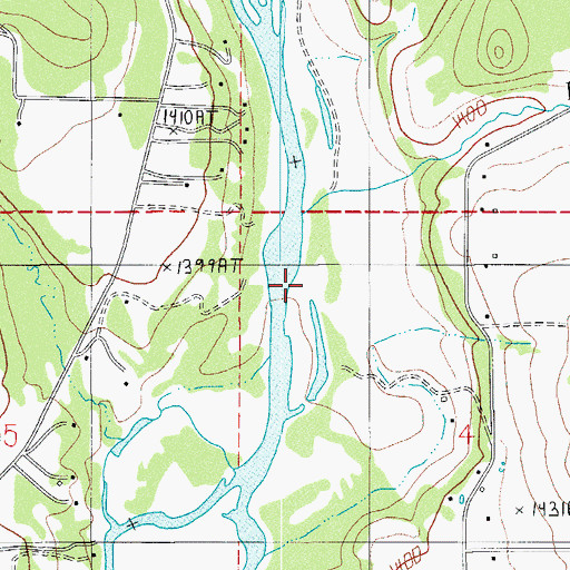 Topographic Map of Langel Creek, OR