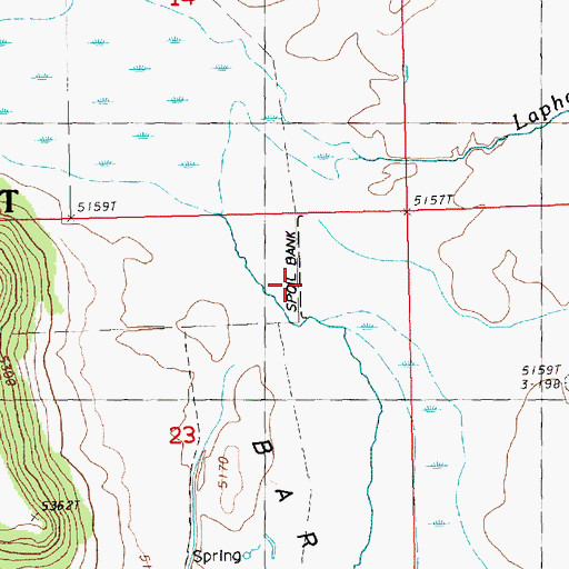 Topographic Map of Lapham Creek, OR
