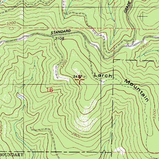 Topographic Map of Larch Mountain, OR