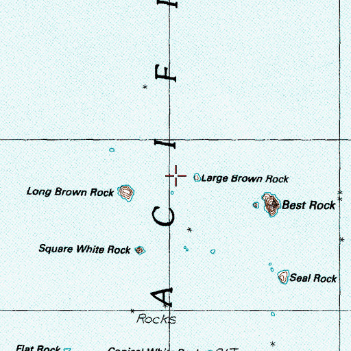 Topographic Map of Large Brown Rock, OR