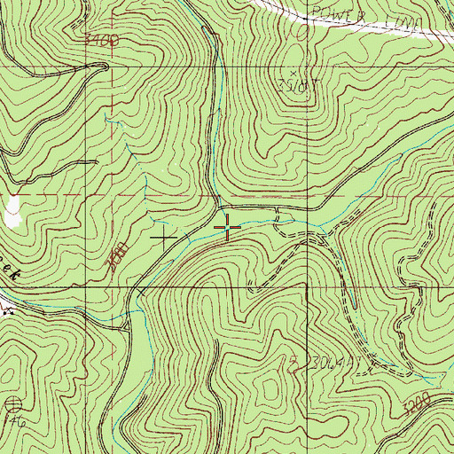 Topographic Map of Last Chance Creek, OR