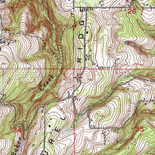 Topographic Map of Laurel Ridge, OR