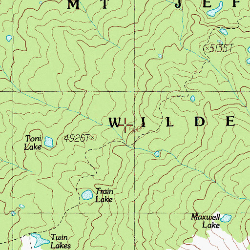 Topographic Map of Lava Trail, OR