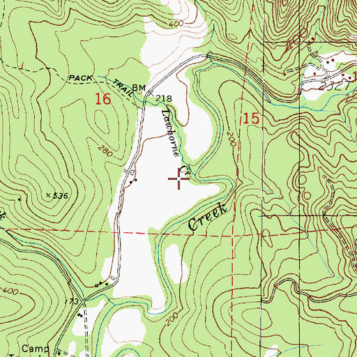 Topographic Map of Lawhorne Creek, OR