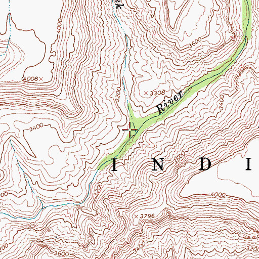 Topographic Map of Bear Creek, AZ